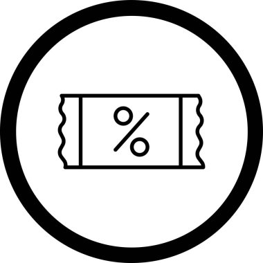 yüzde indirim simgesi, vektör illüstrasyonu