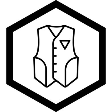 Bir kalkan simgesinin vektör illüstrasyonu