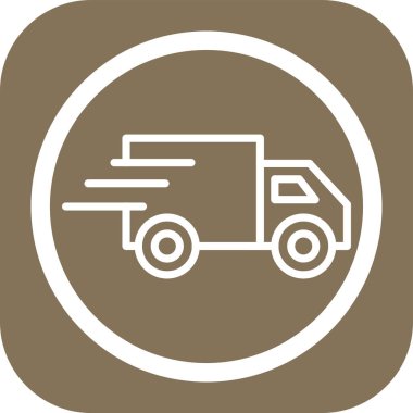 Kamyon simgesinin vektör illüstrasyonu