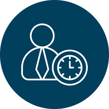 İş adamlarının vektör illüstrasyonu, yönetim, zaman