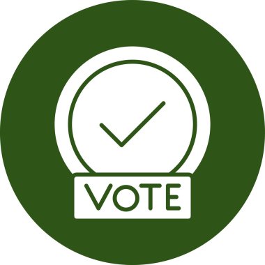 Yuvarlak bir simgenin vektör illüstrasyonu