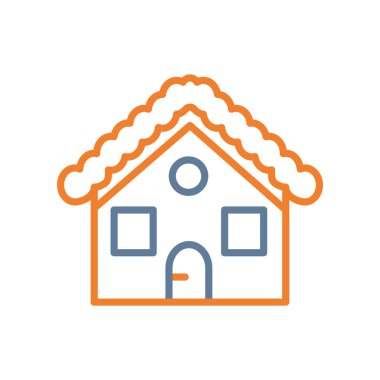 ev vektörü ince çizgi simgesi