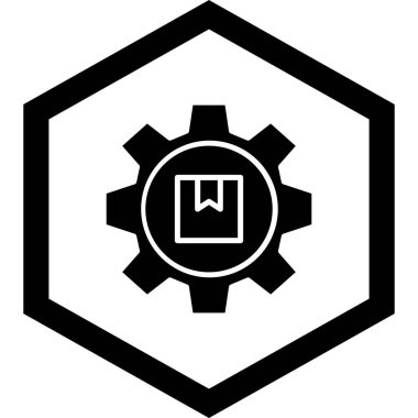 dişli simgesinin vektör illüstrasyonu