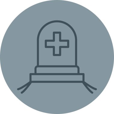 mezar simgesi vektör illüstrasyonu