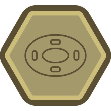 Altın sikke simgesinin vektör illüstrasyonu