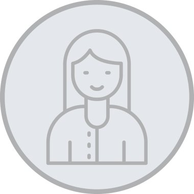 Avatar kadın vektör çizgisi simgesi, düzenlenebilir vuruş.