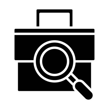 Büyüteç vektör simgesi. düz vektör tasarımı. Şeffaf bir arkaplanın izole edilmiş resim grafiği.