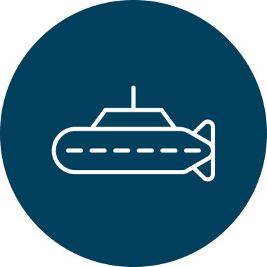 Değiştirilebilen veya düzenlenebilen denizaltı vektör simgesi