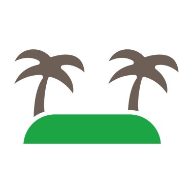 palmiye ağaçları simge vektör çizim