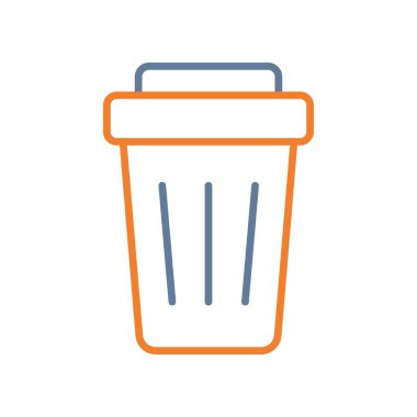 Çöp kutusu simgesi vektör illüstrasyonu