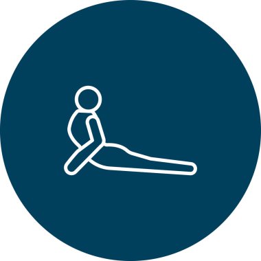 Egzersiz simgesi, vektör illüstrasyonu