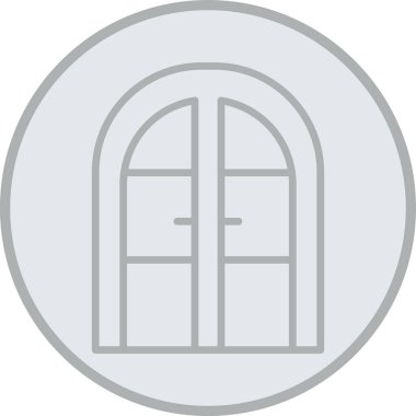 ev kapısı simgesi vektör illüstrasyonu