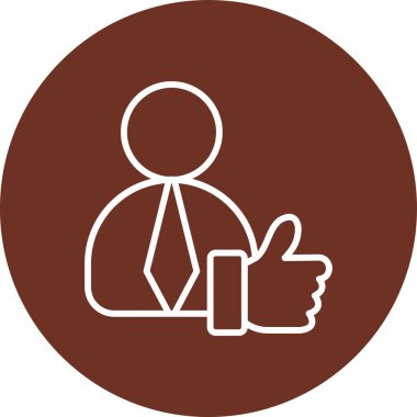 Kravat simgesi olan bir adamın vektör çizimi