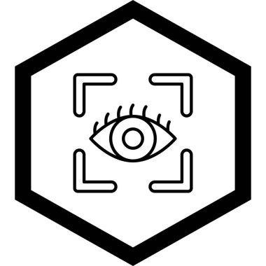 Moda stili izole edilmiş arkaplanda göz simgesi