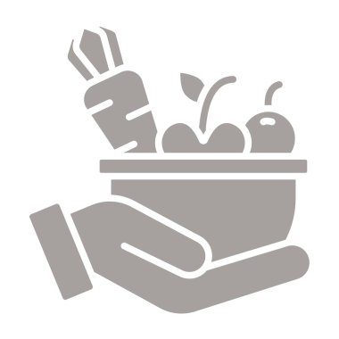 Yemek yemek düz vektör simgesi