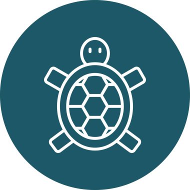 Kaplumbağa simgesi soyut arkaplanda izole edildi