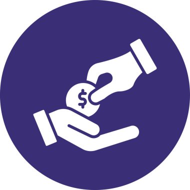 Dolar işareti simgesi, vektör çizimi