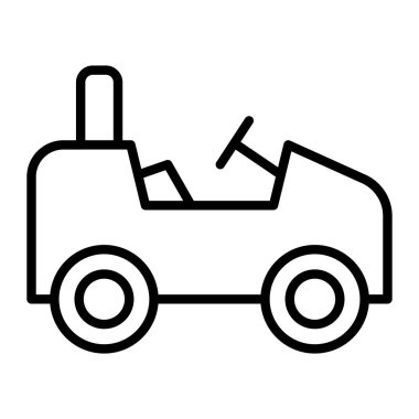 Vinçli bir oyuncak arabanın vektör çizimi