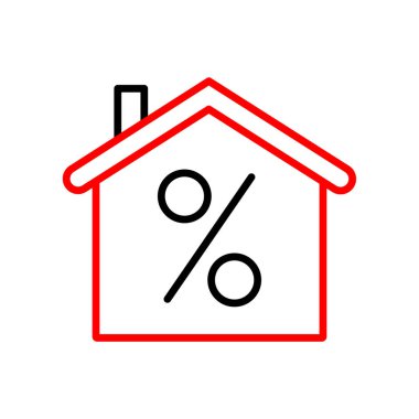 Ev ikonu vektörü. İzole edilmiş kontür sembolü gösterimi