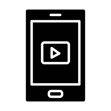 video oynatıcı simgesi, vektör illüstrasyonu