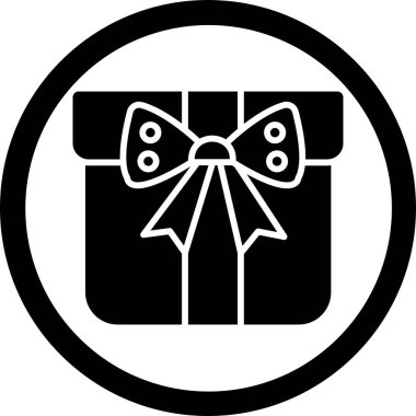 hediye kutusu simgesi, vektör illüstrasyonu