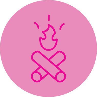 Ateş alevi simgesinin vektör illüstrasyonu