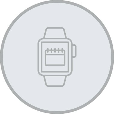 smartwatch düz daire simgesi tasarım vektörü