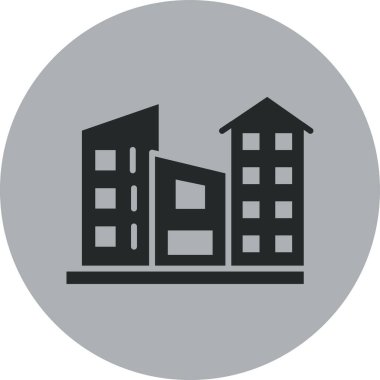 gerçek bina simgesi illüstrasyonu