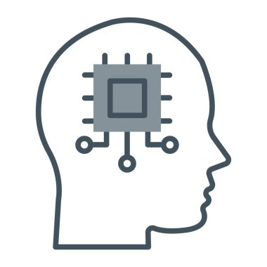 devre kartı simgesine sahip beyin.