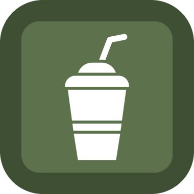 Bir fincanın pipetli vektör simgesi