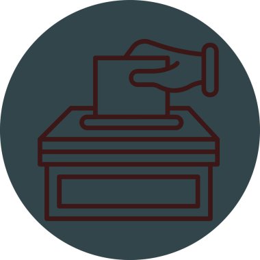 Web ve mobil uygulama tasarımınız için beyaz arkaplanda izole edilmiş oy kutusu ikonu vektörü, oy kutusu logosu kavramı