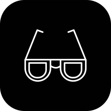 Soyut arkaplanda gözlük simgesi izole edildi