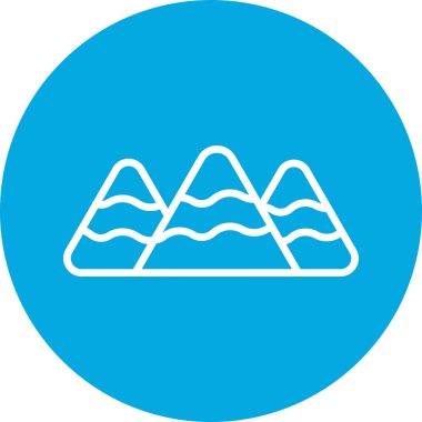 soyut arkaplanda izole edilmiş dağ simgesi