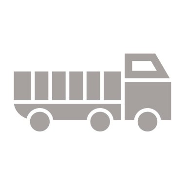 Kargo kamyonu kutsal kişilerin resmi, vektör çizim