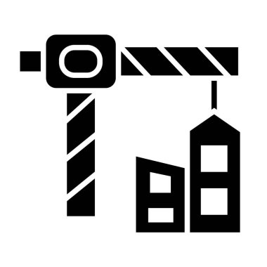 Vinç. Web simgesi basit illüstrasyon