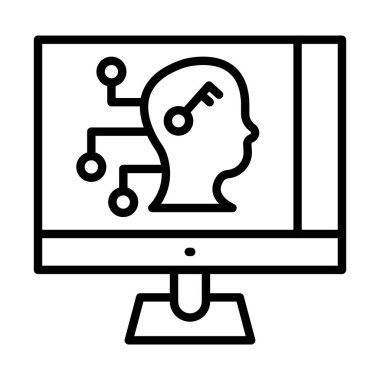 Yapay zeka simgesi, anahat stili