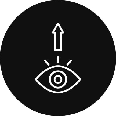 Moda stili izole edilmiş arkaplanda göz simgesi