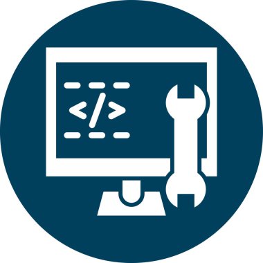 Yazılım. Web simgesi basit illüstrasyon