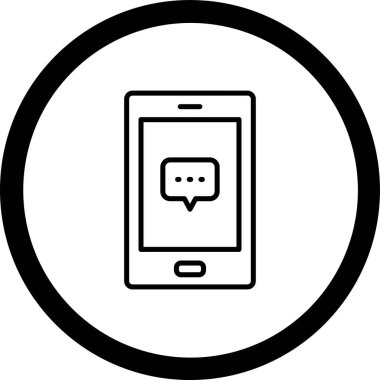 taşınabilir sohbet ileti simgesi ana hat biçimi