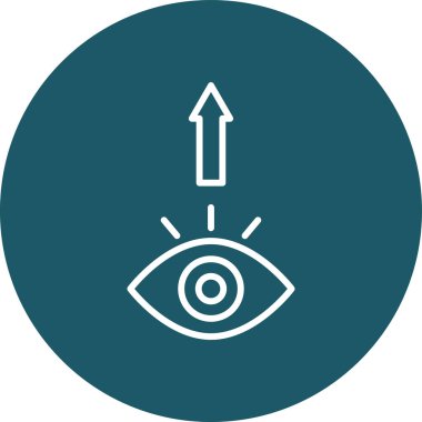 Göz vektör çizgisi simgesi ile güzel göz