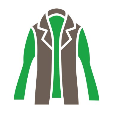 yeşil ceket simgesi, basit tasarım