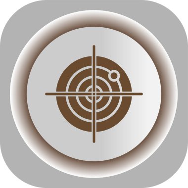 Benzersiz hedef vektör simgesi