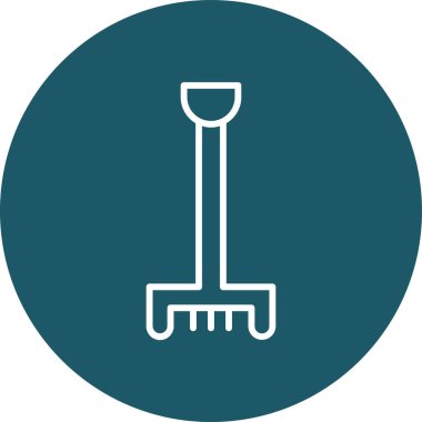 Kürek simgesi soyut arkaplanda izole edildi