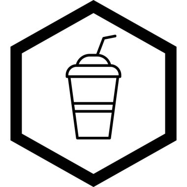 Bir içecek simgesinin vektör illüstrasyonu