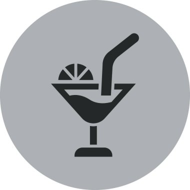 Kokteyl. Web simgesi basit illüstrasyon