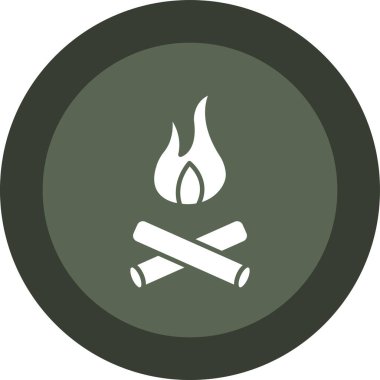 kamp ateşi vektör simgesi modern illüstrasyon tasarımı