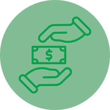 İş ve finans simgesinin vektör illüstrasyonu