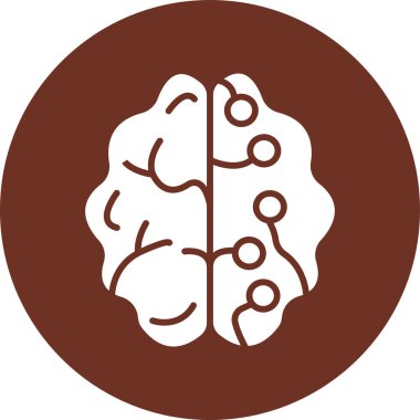 beyin ikonu vektör illüstrasyonu