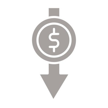 Ok simgesi vektör illüstrasyon tasarımlı dolar işareti