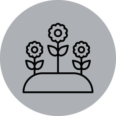 vektör çiçek simgesi illüstrasyonu